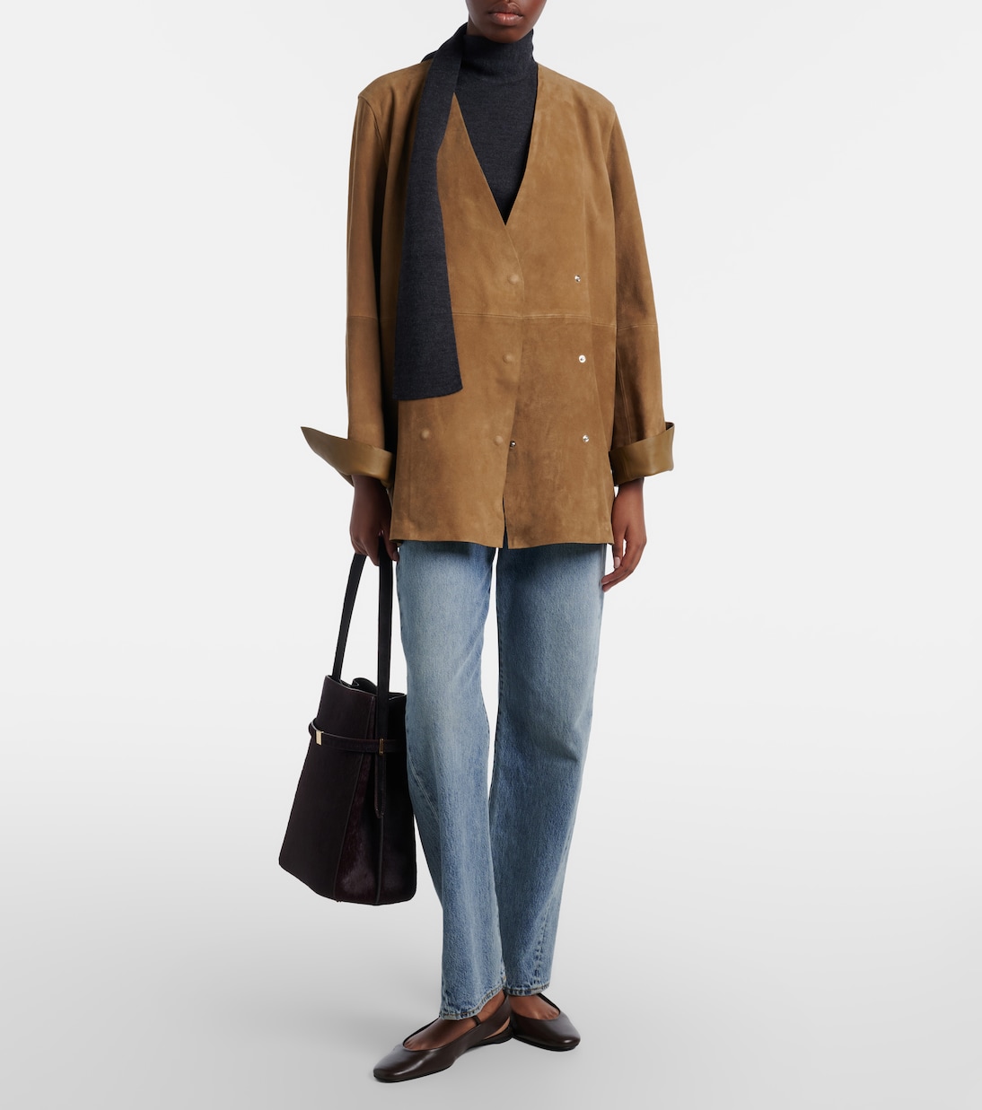 Blazer in suede | Toteme