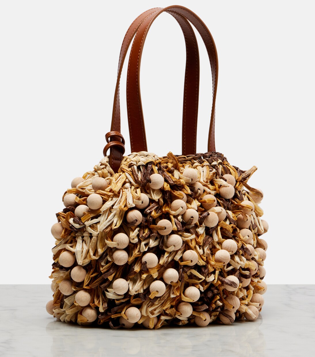 Pom Pom beaded top-handle bag | Aquazzura