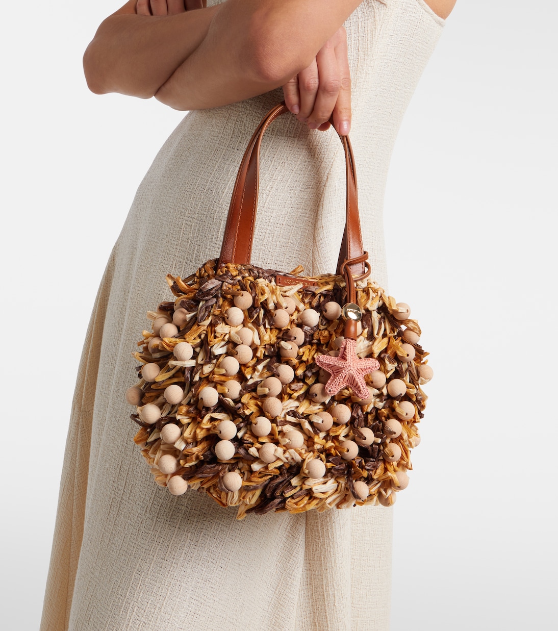 Pom Pom beaded top-handle bag | Aquazzura