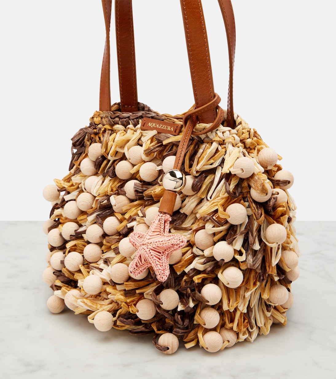 Pom Pom beaded top-handle bag | Aquazzura