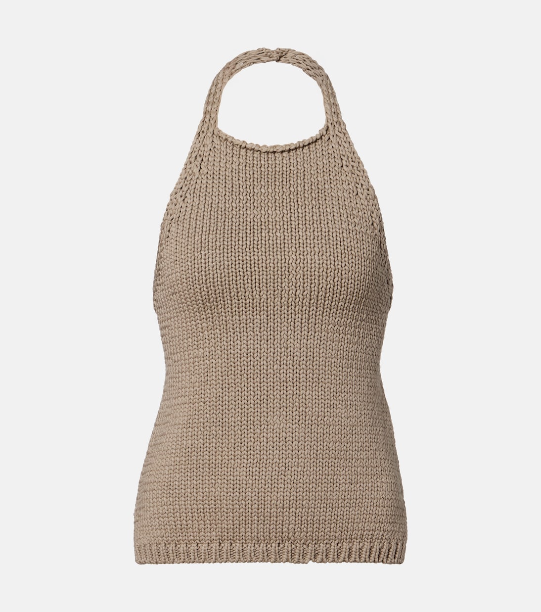 Knitted halterneck cotton top | Róhe