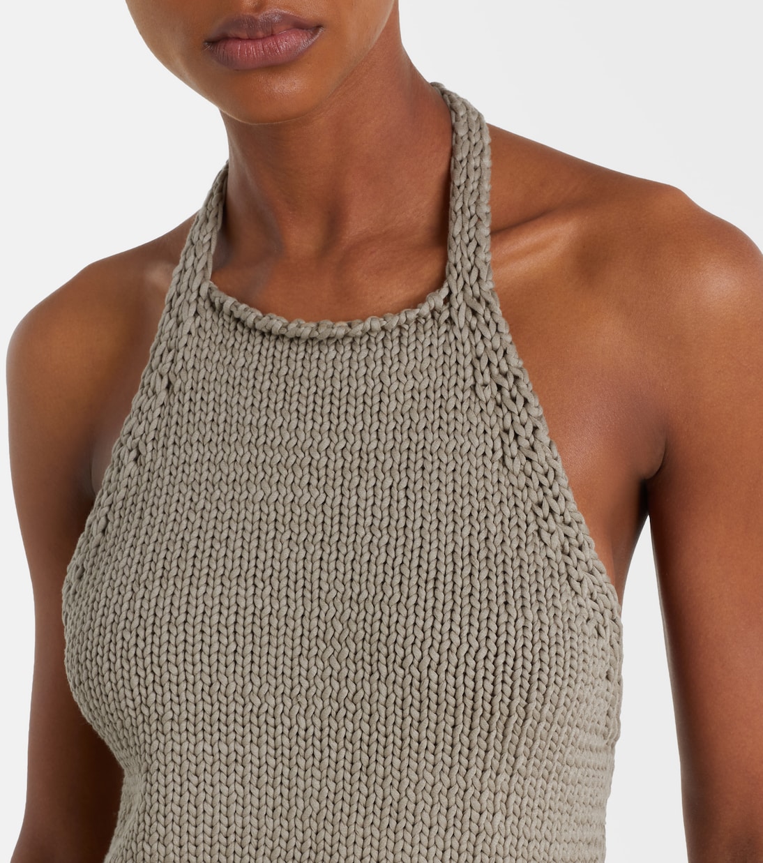 Knitted halterneck cotton top | Róhe