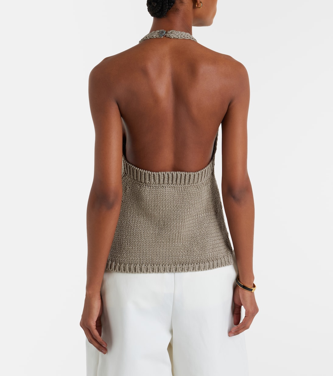 Knitted halterneck cotton top | Róhe