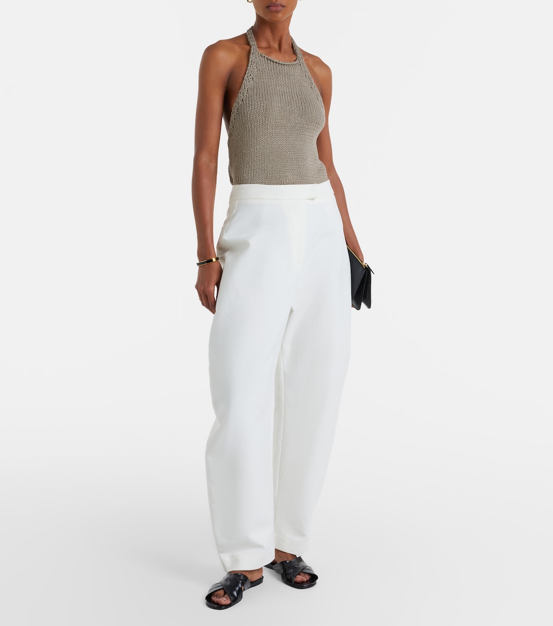 Knitted halterneck cotton top | Róhe