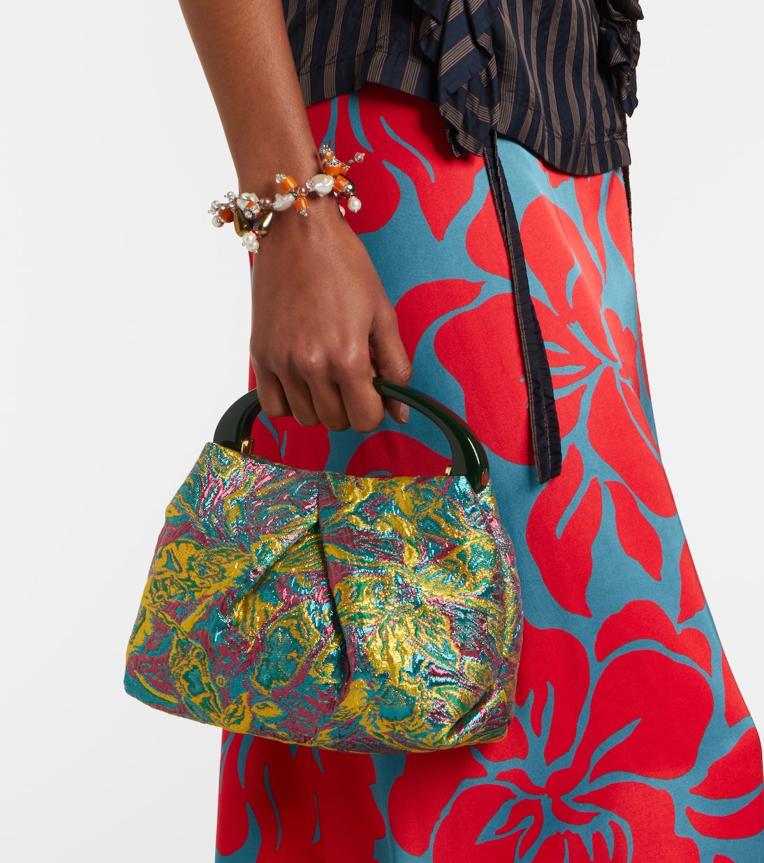 Tasche Crisp Small aus Jacquard | Dries Van Noten