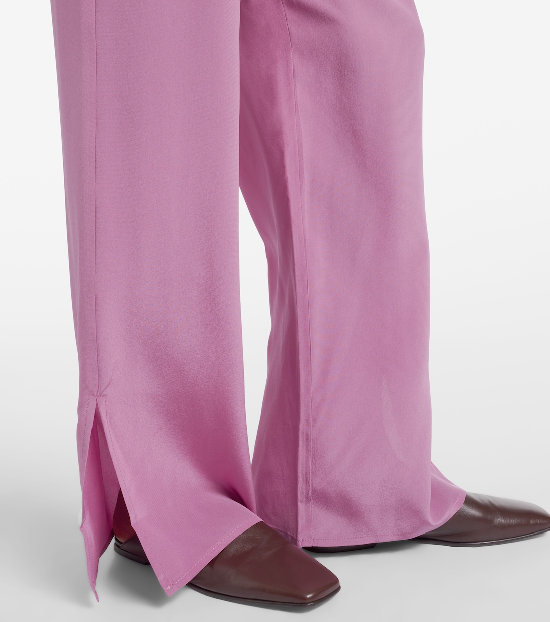 Weite Hose Loreto aus Seiden-Crêpe | Asceno