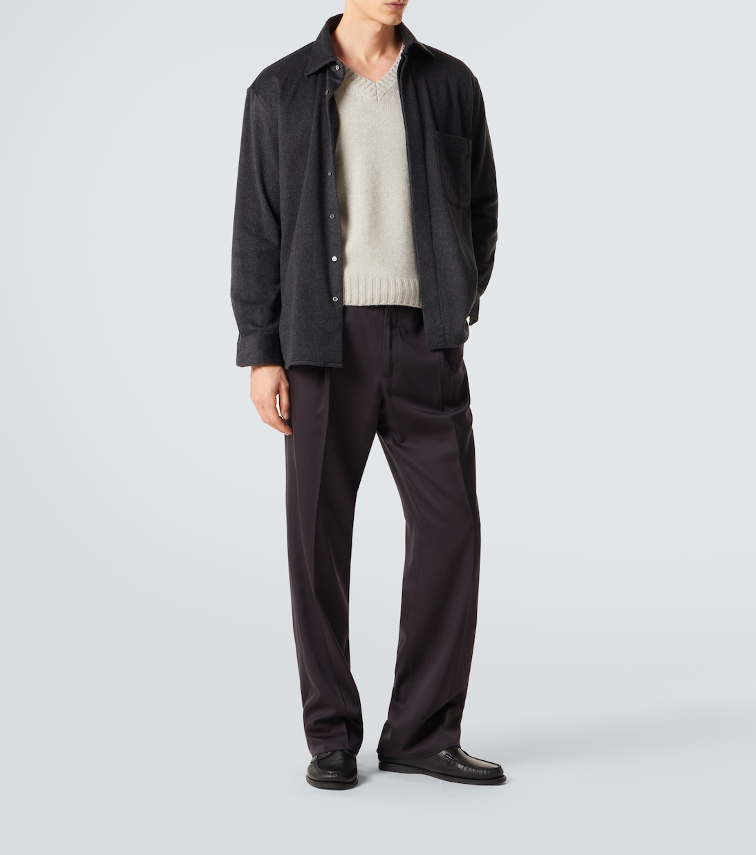 Amo silk wide-leg pants | Saman Amel