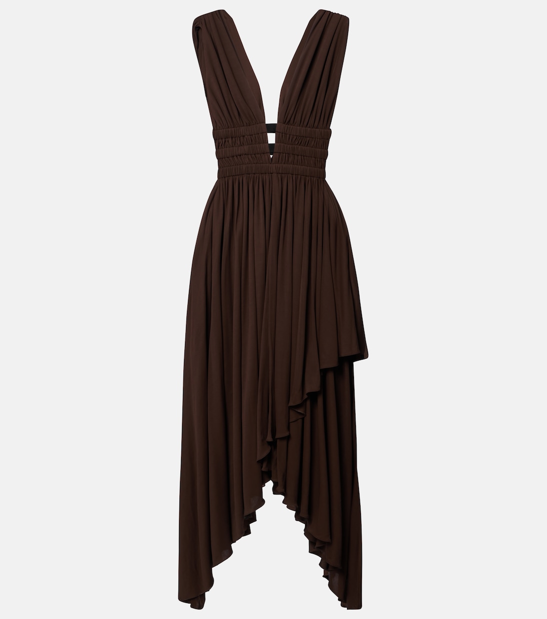 Deesse asymmetric jersey midi dress | Alaïa
