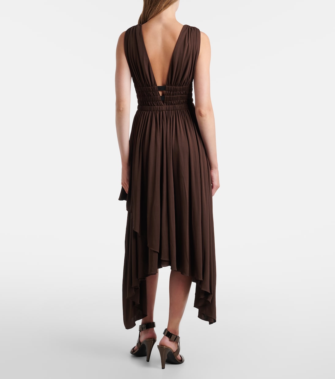 Deesse asymmetric jersey midi dress | Alaïa