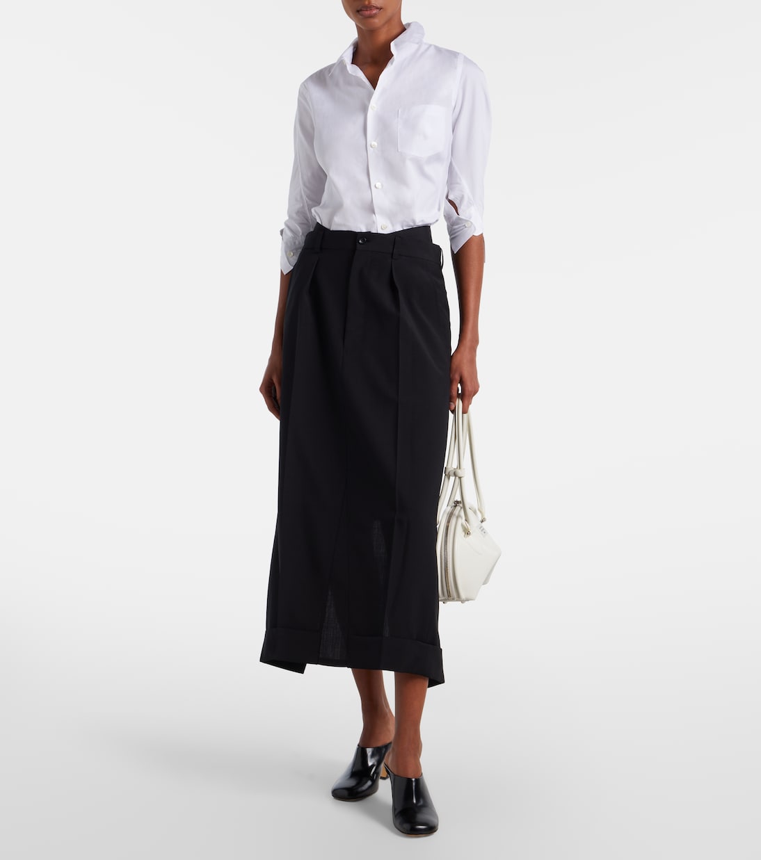 Pleated midi skirt | Junya Watanabe