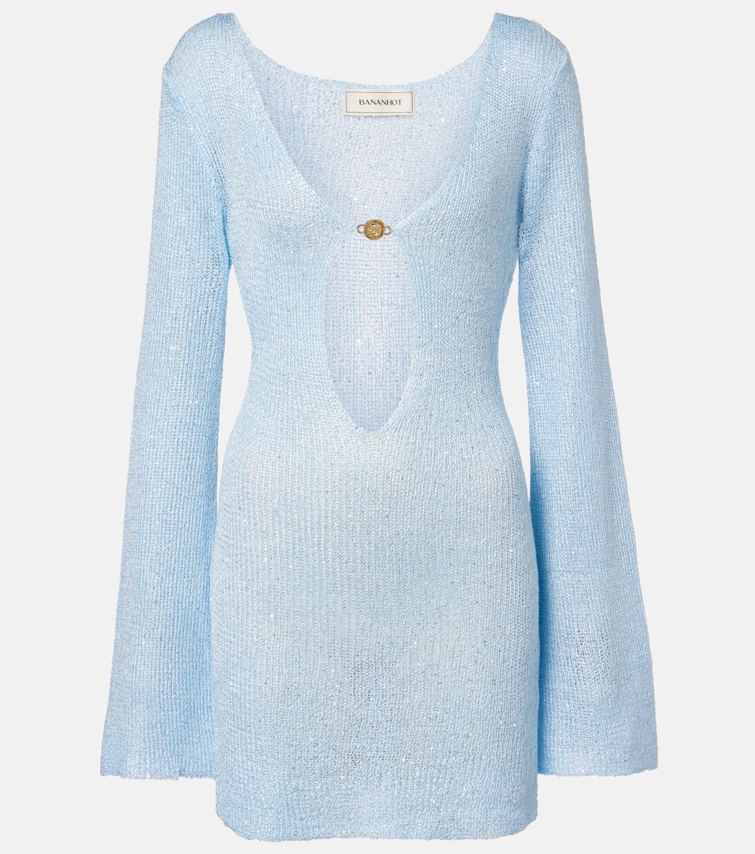 فستان قصير محبوك مزين بالترتر Rey | Bananhot