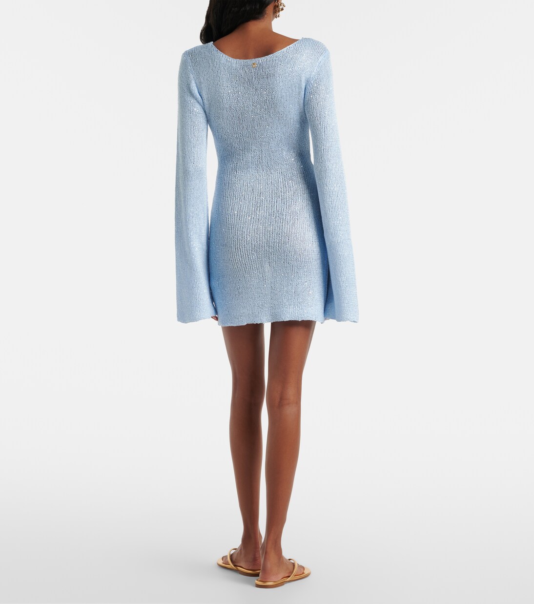 فستان قصير محبوك مزين بالترتر Rey | Bananhot