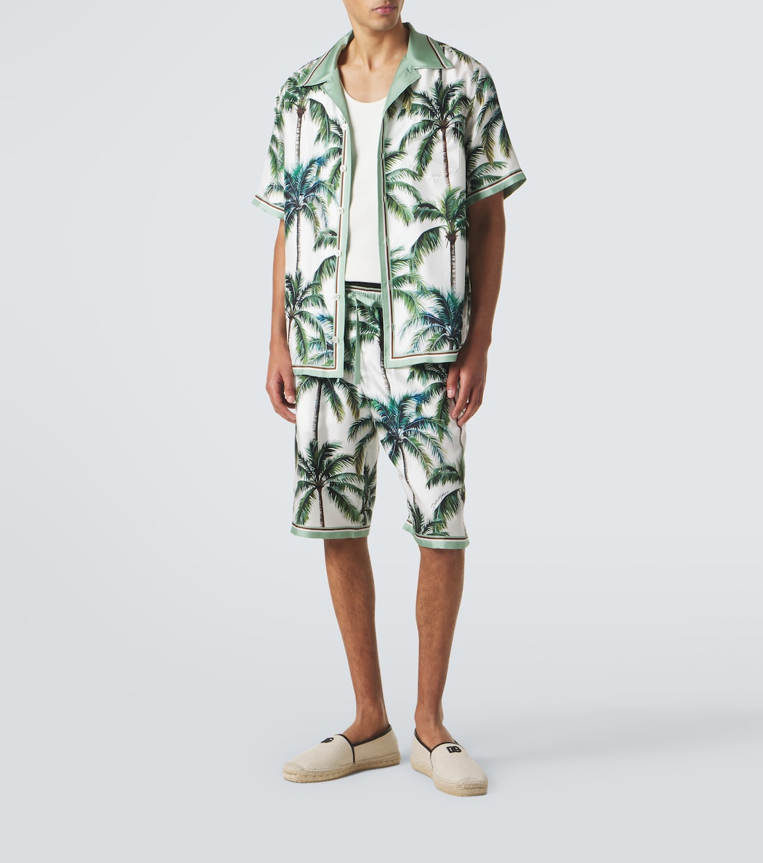 Bedruckte Shorts aus Seiden-Twill | Dolce&Gabbana