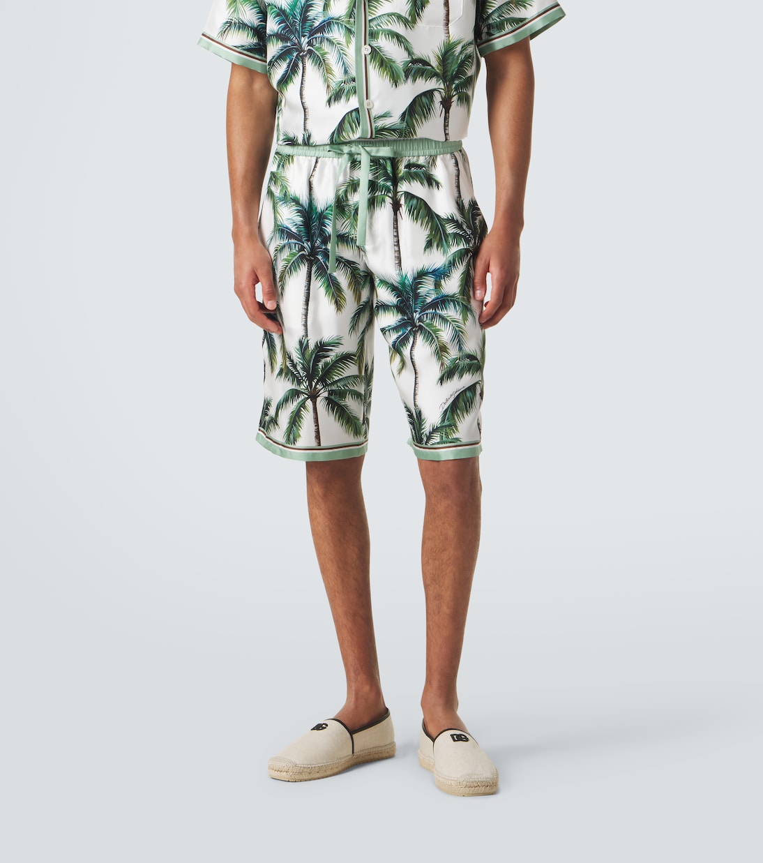 Bedruckte Shorts aus Seiden-Twill | Dolce&Gabbana