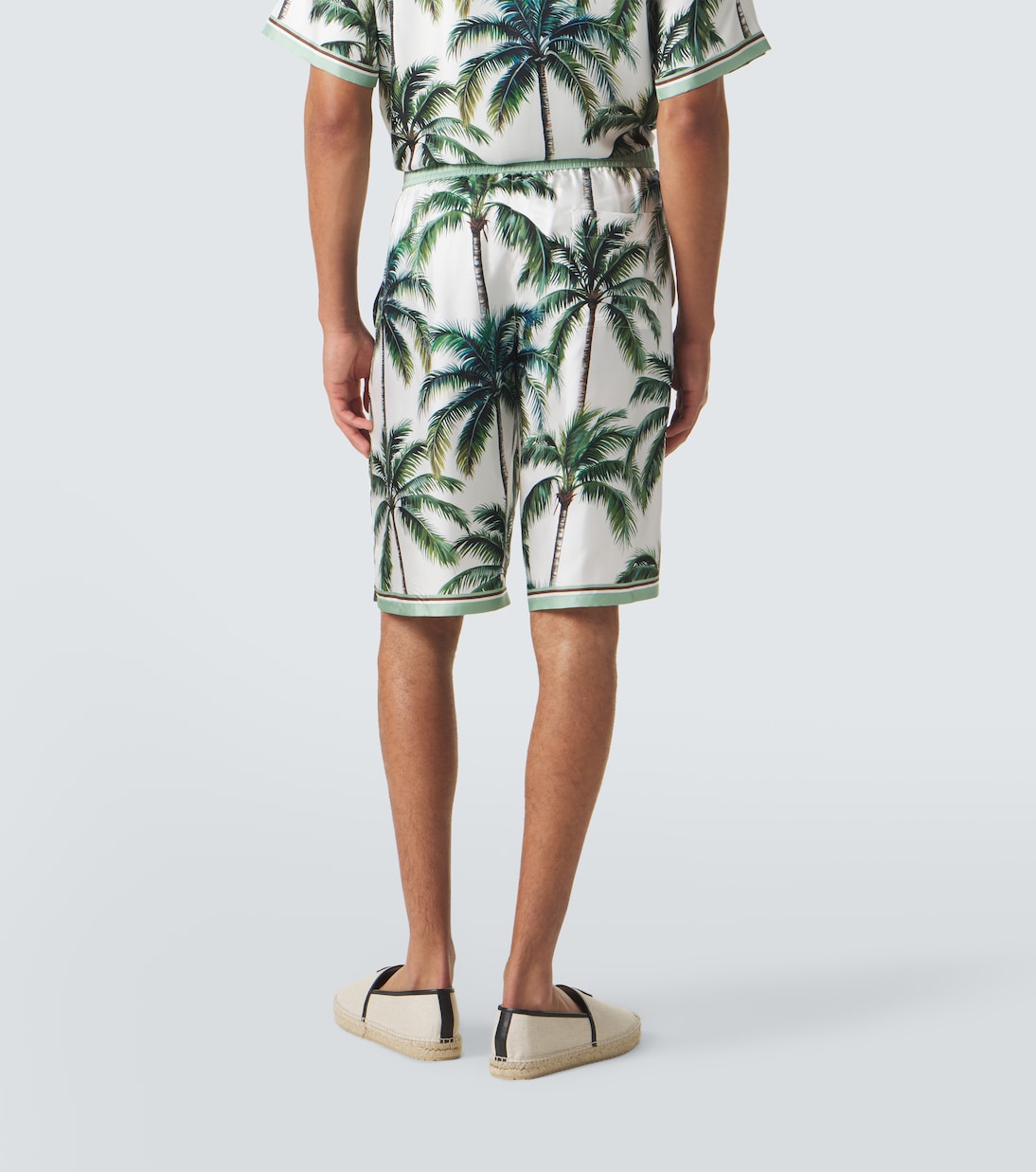 Bedruckte Shorts aus Seiden-Twill | Dolce&Gabbana