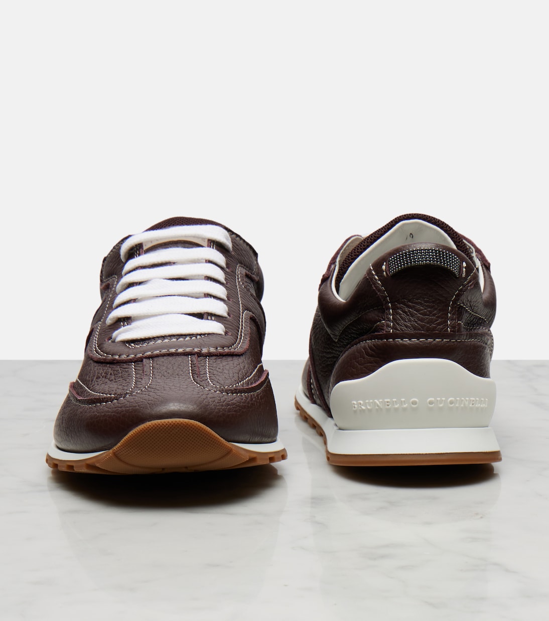 Zapatillas de piel con cuentas Monili | Brunello Cucinelli