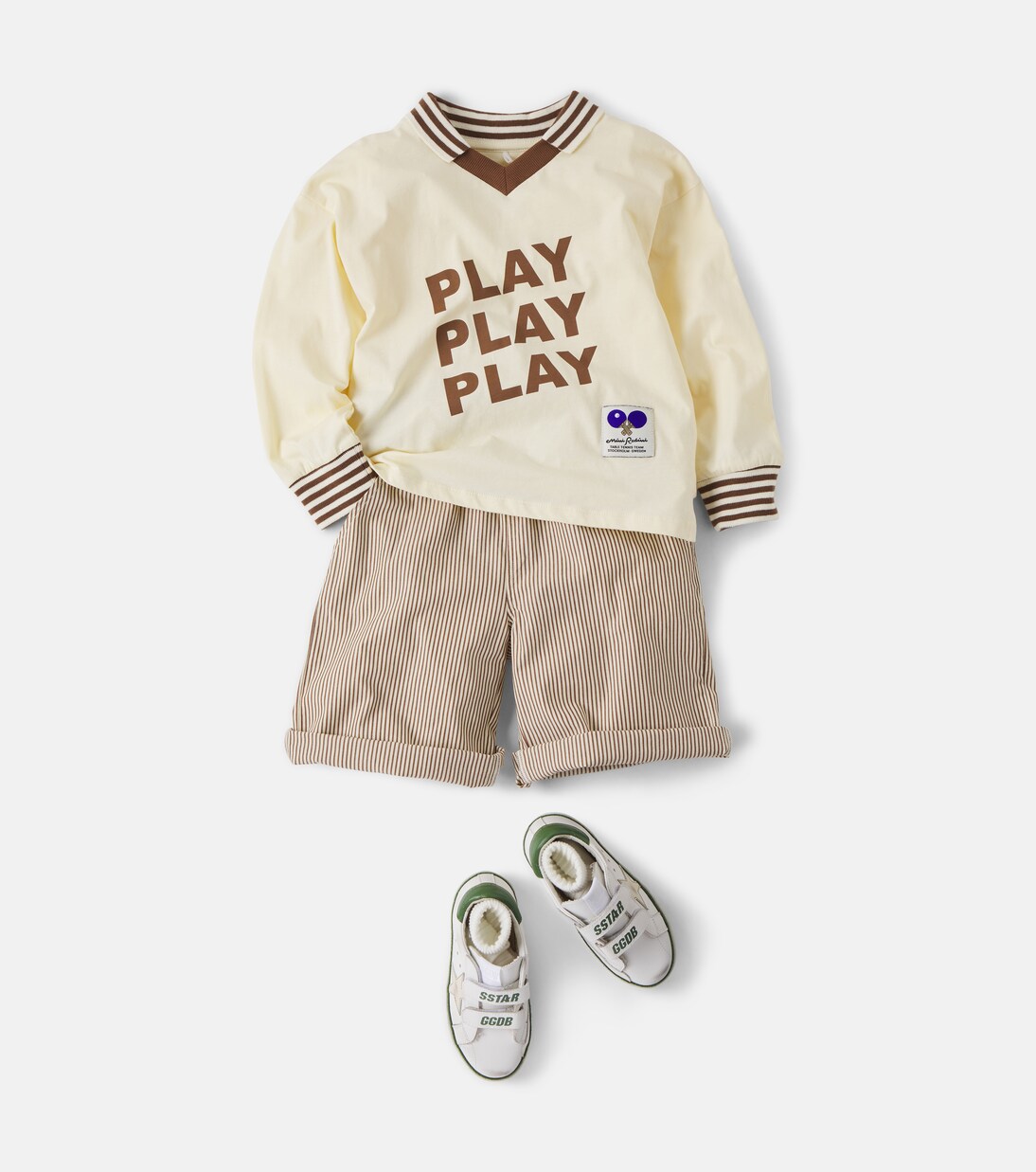 Play printed cotton jersey sweatshirt | Mini Rodini