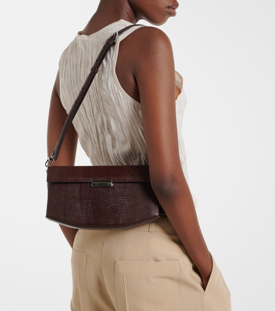 Schultertasche Clip Small aus Leder | Toteme