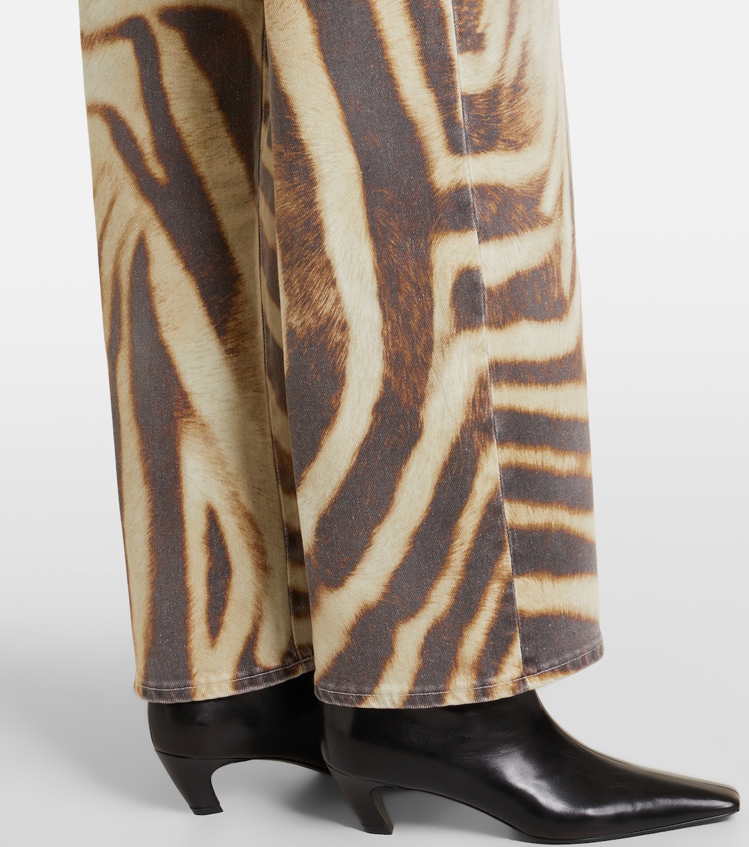 Stovepipe zebra-print straight jeans | 7 For All Mankind