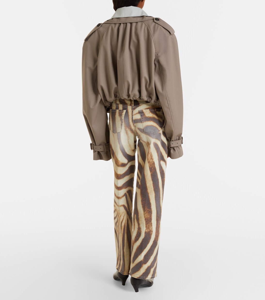 Stovepipe zebra-print straight jeans | 7 For All Mankind