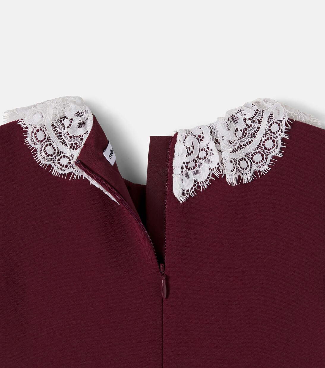 Lace-trimmed cotton dress | Self-Portrait Kids