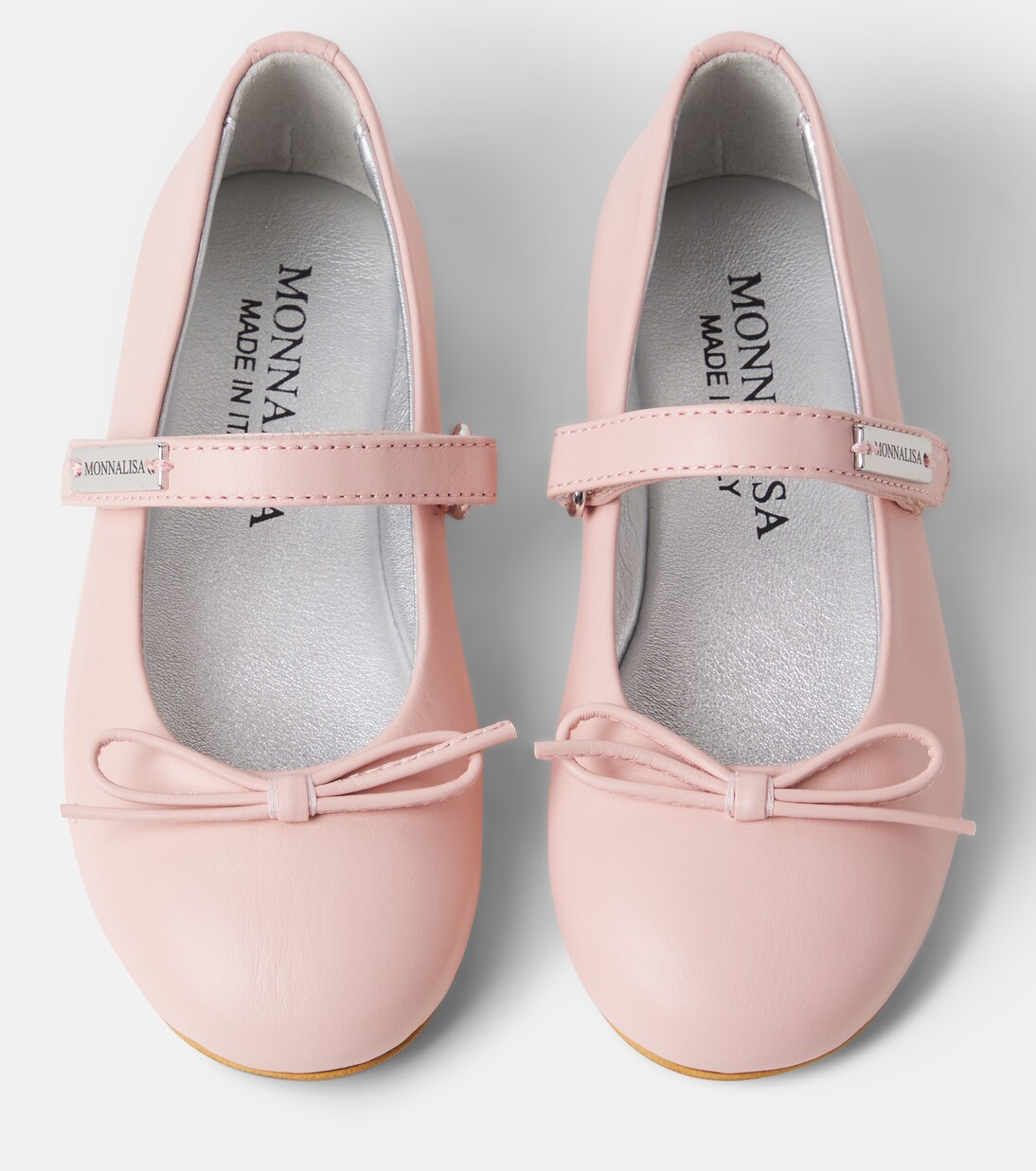 Bow-detail leather Mary Jane flats | Monnalisa