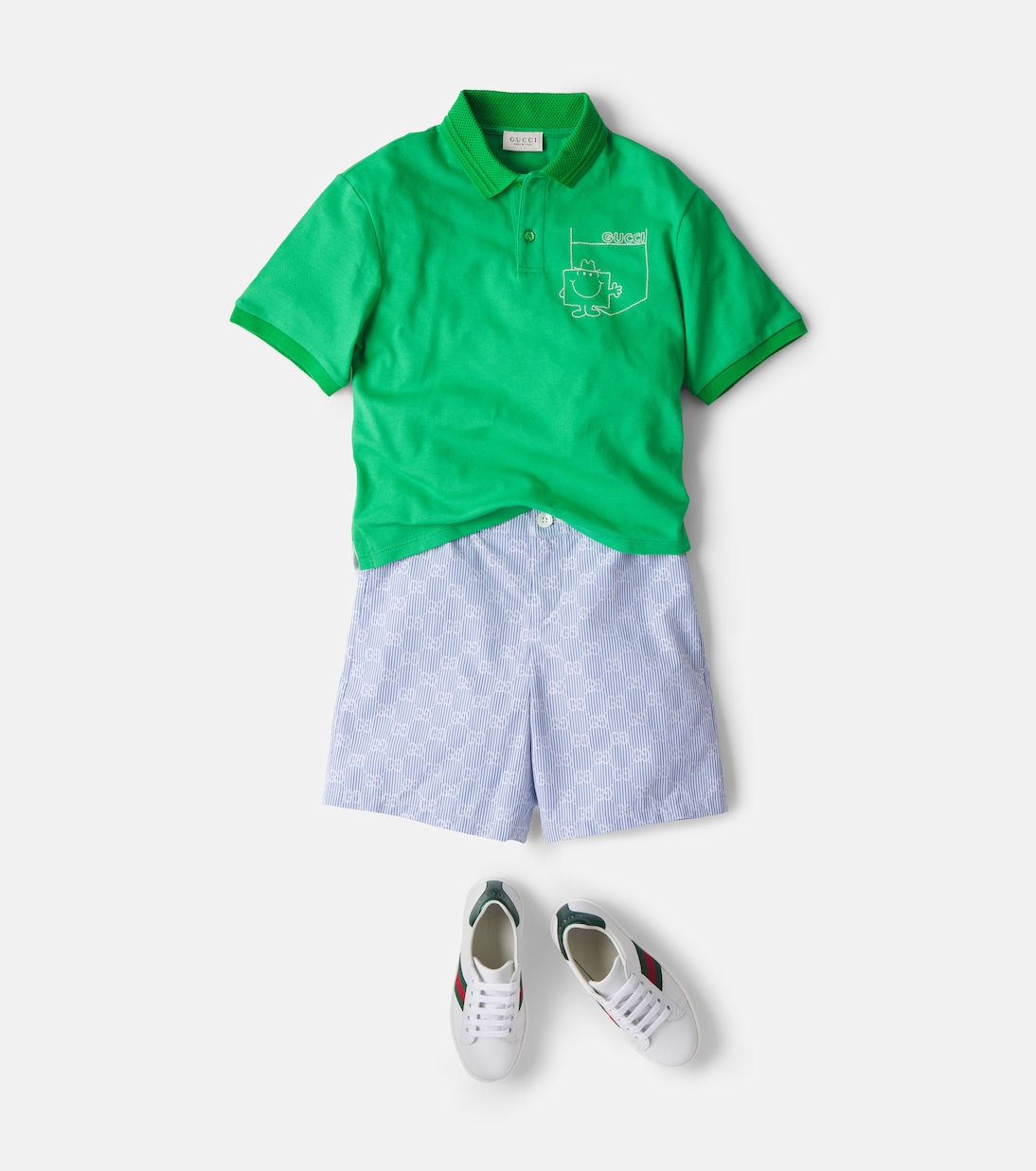 GG striped cotton poplin Bermuda shorts | Gucci Kids
