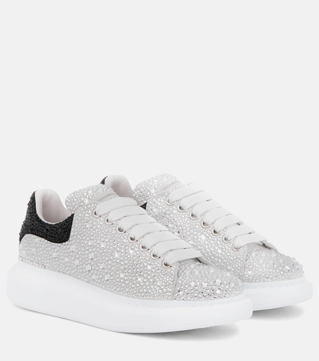 Oversized embellished leather sneakers | McQueen