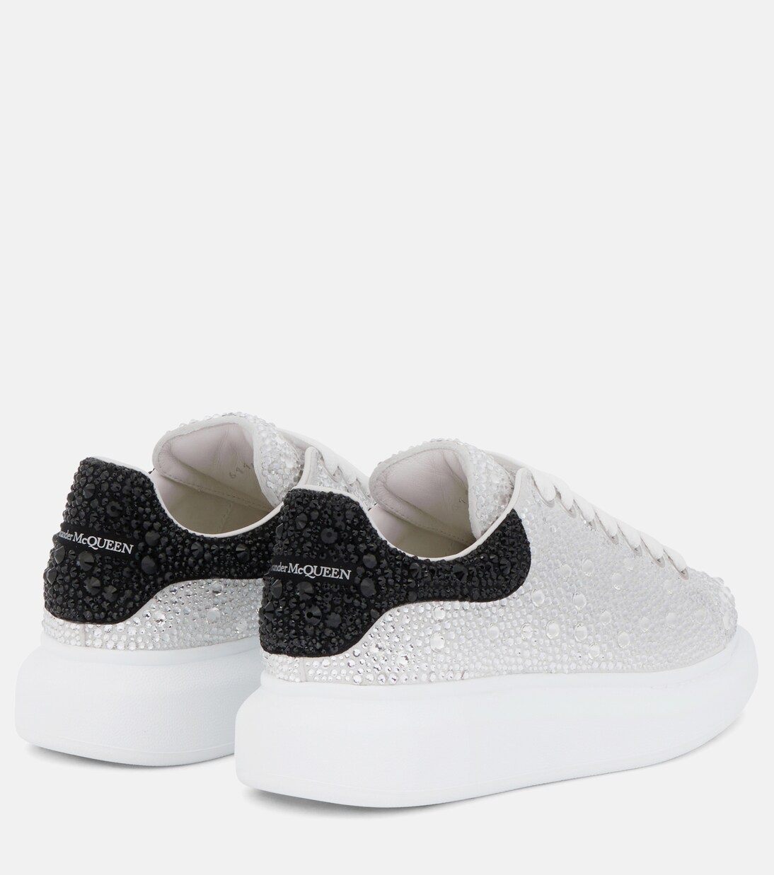 Oversized embellished leather sneakers | McQueen