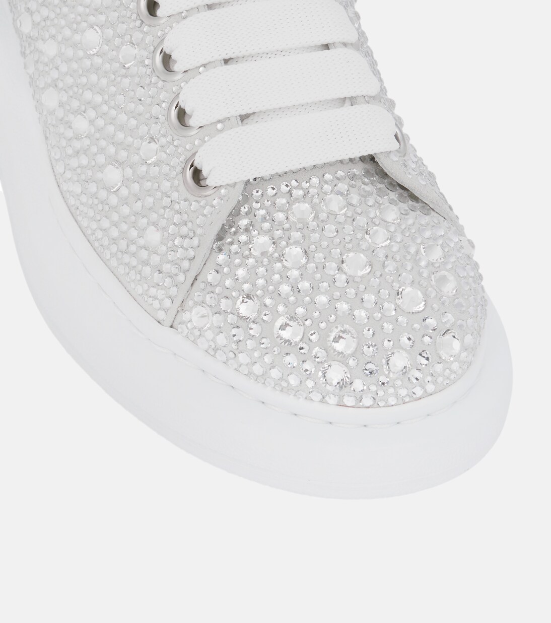 Oversized embellished leather sneakers | McQueen