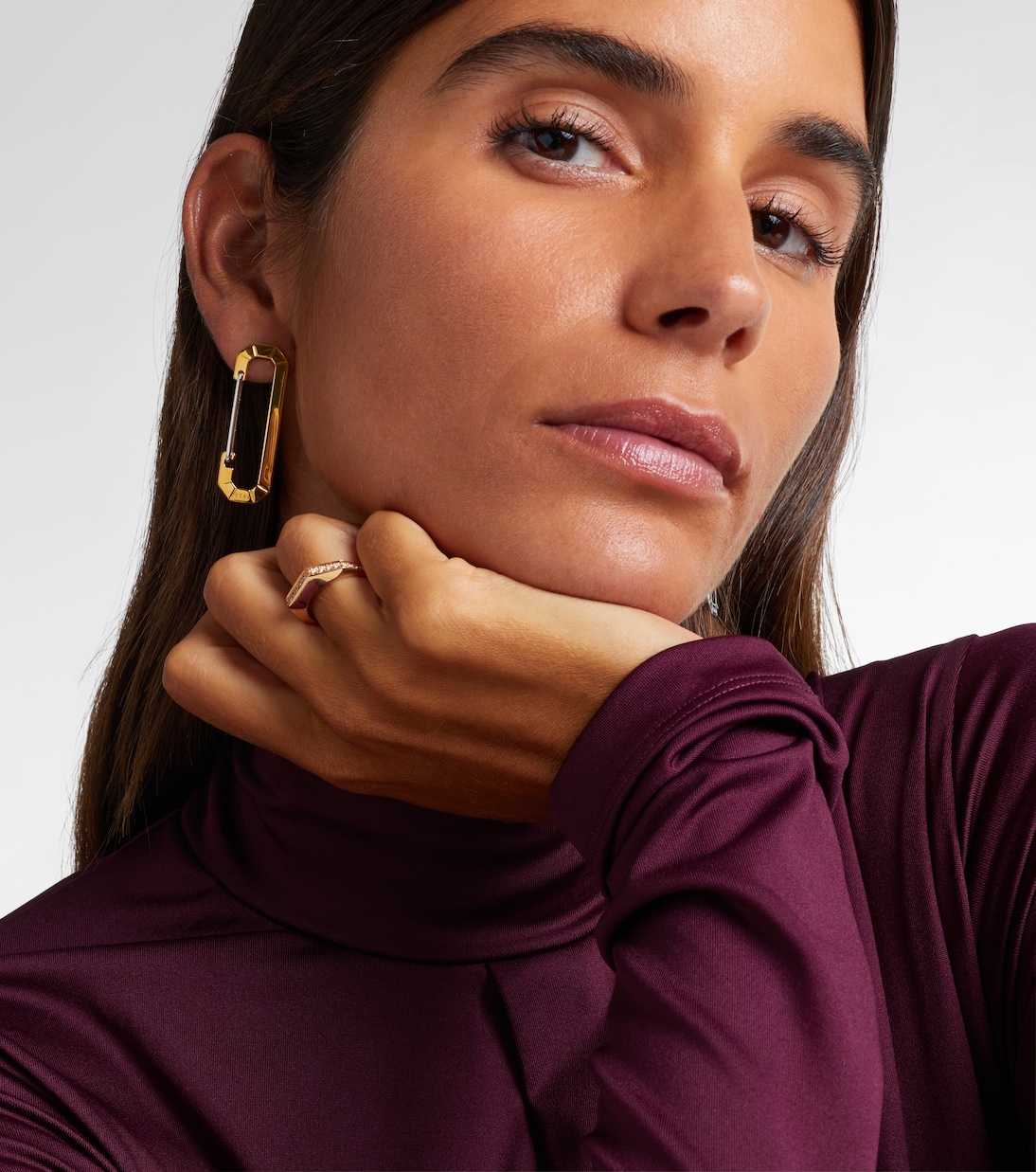 Einzelner Ohrring New York aus 18kt Gelbgold mit 18kt Weißgold | Eéra