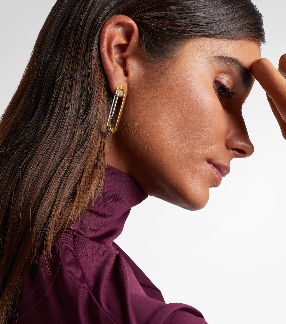 Einzelner Ohrring New York aus 18kt Gelbgold mit 18kt Weißgold | Eéra