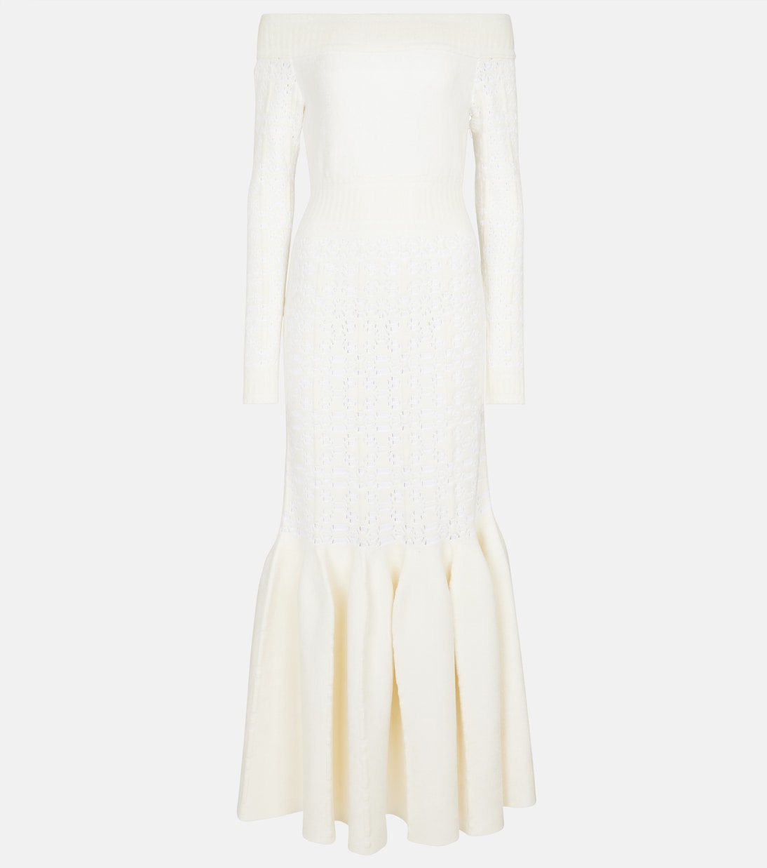 Off-Shoulder-Maxikleid mit Samt | Alaïa