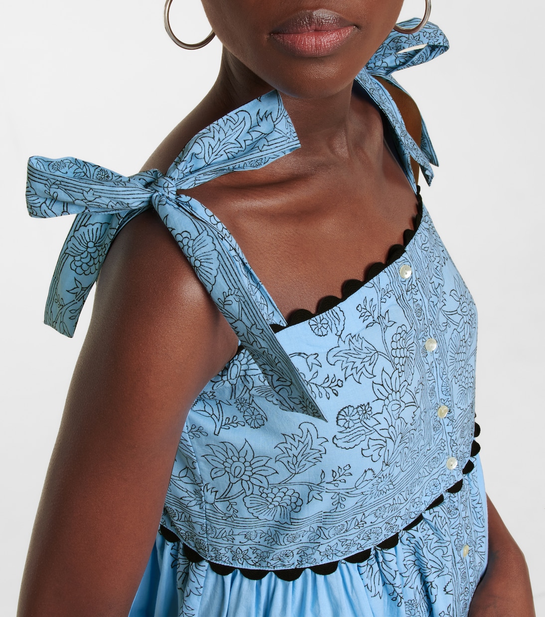 Robe midi en coton à fleurs | Juliet Dunn