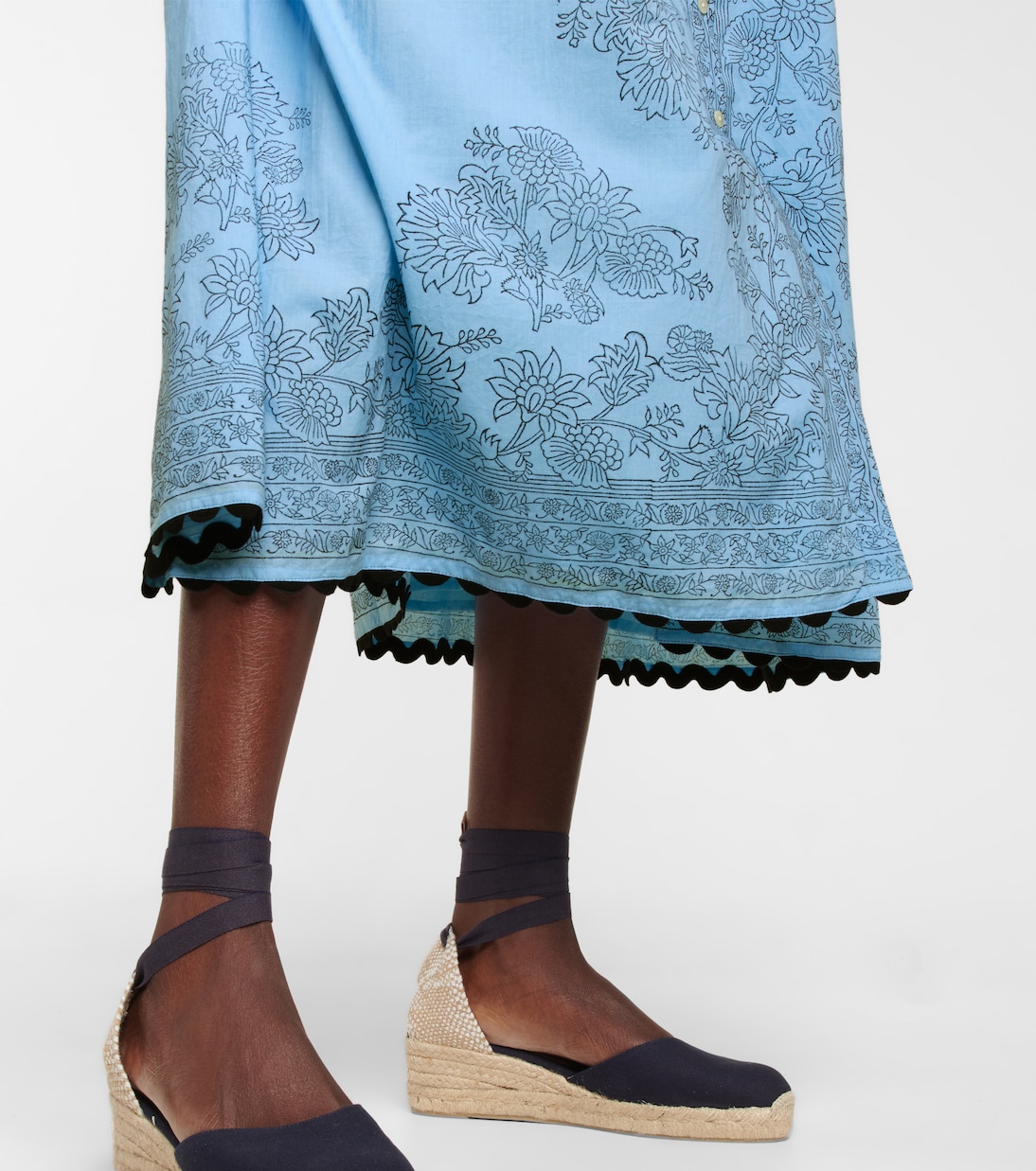 Robe midi en coton à fleurs | Juliet Dunn