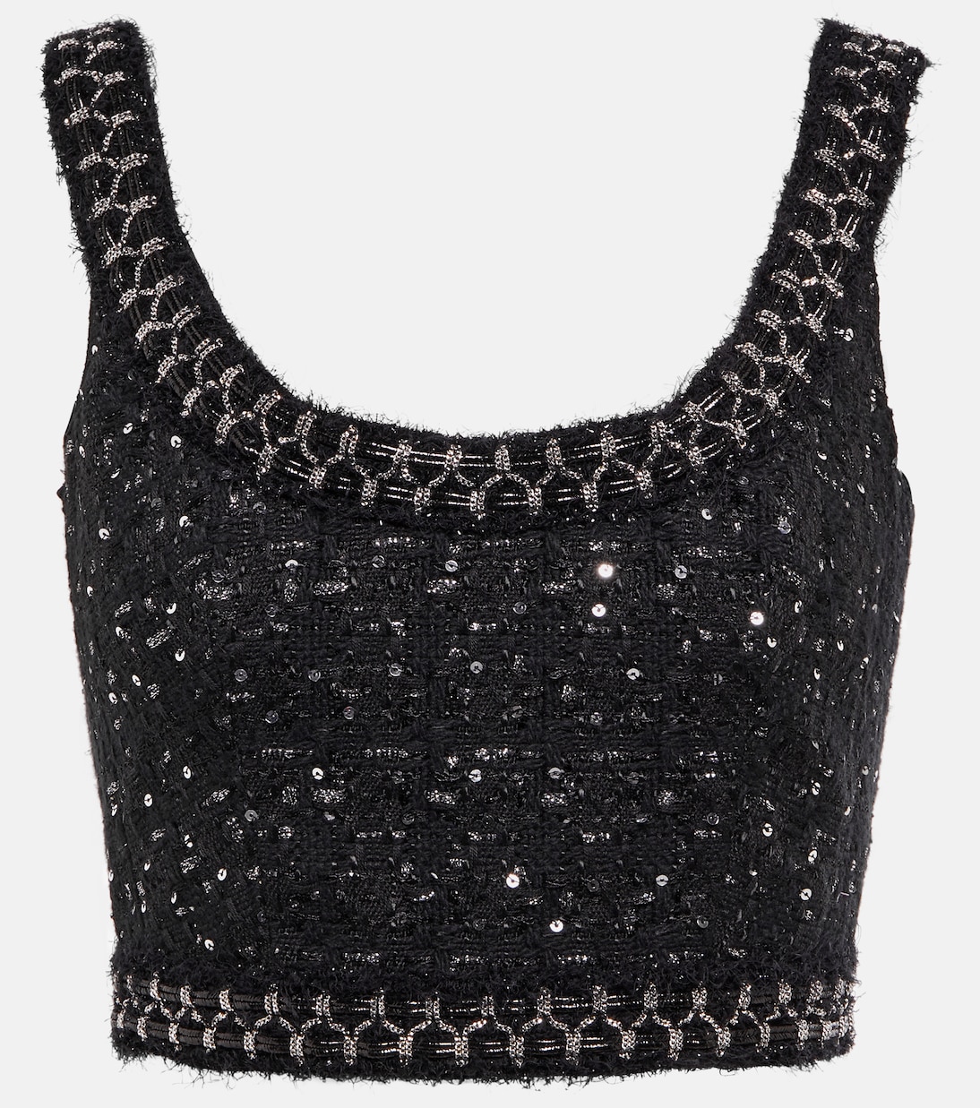 Verziertes Cropped-Top aus Tweed | Giambattista Valli