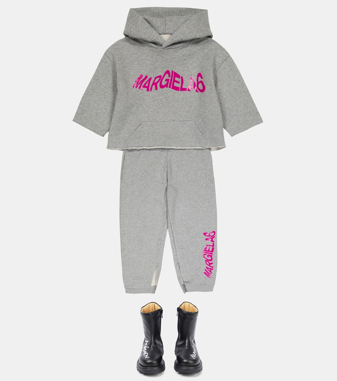 Logo cotton jersey sweatpants | MM6 Maison Margiela Kids