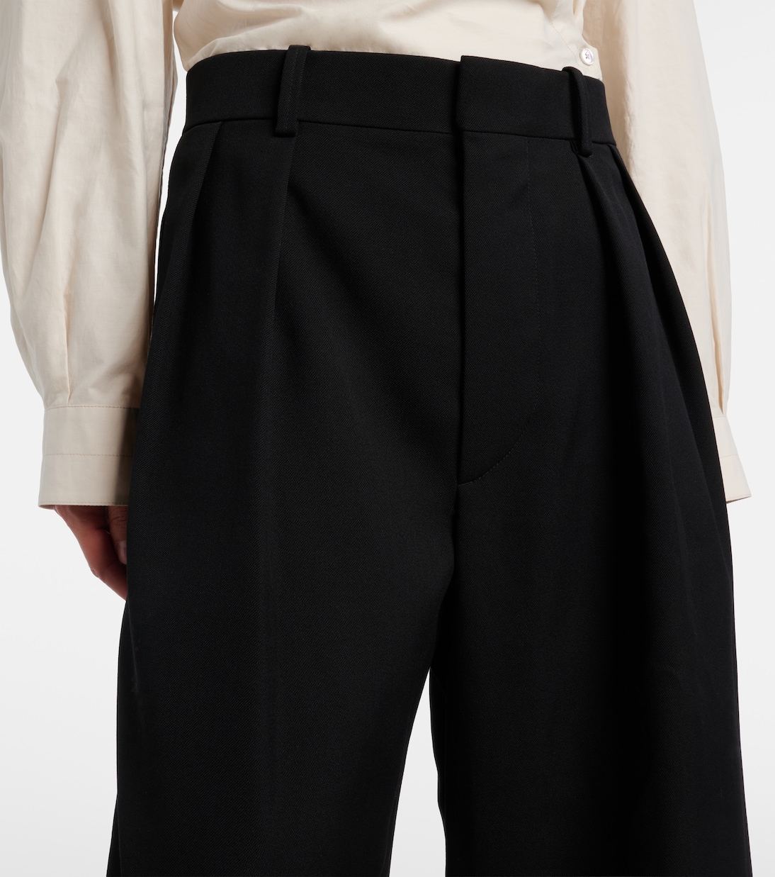 Low-Rise-Hose aus Wolle | Wardrobe.NYC