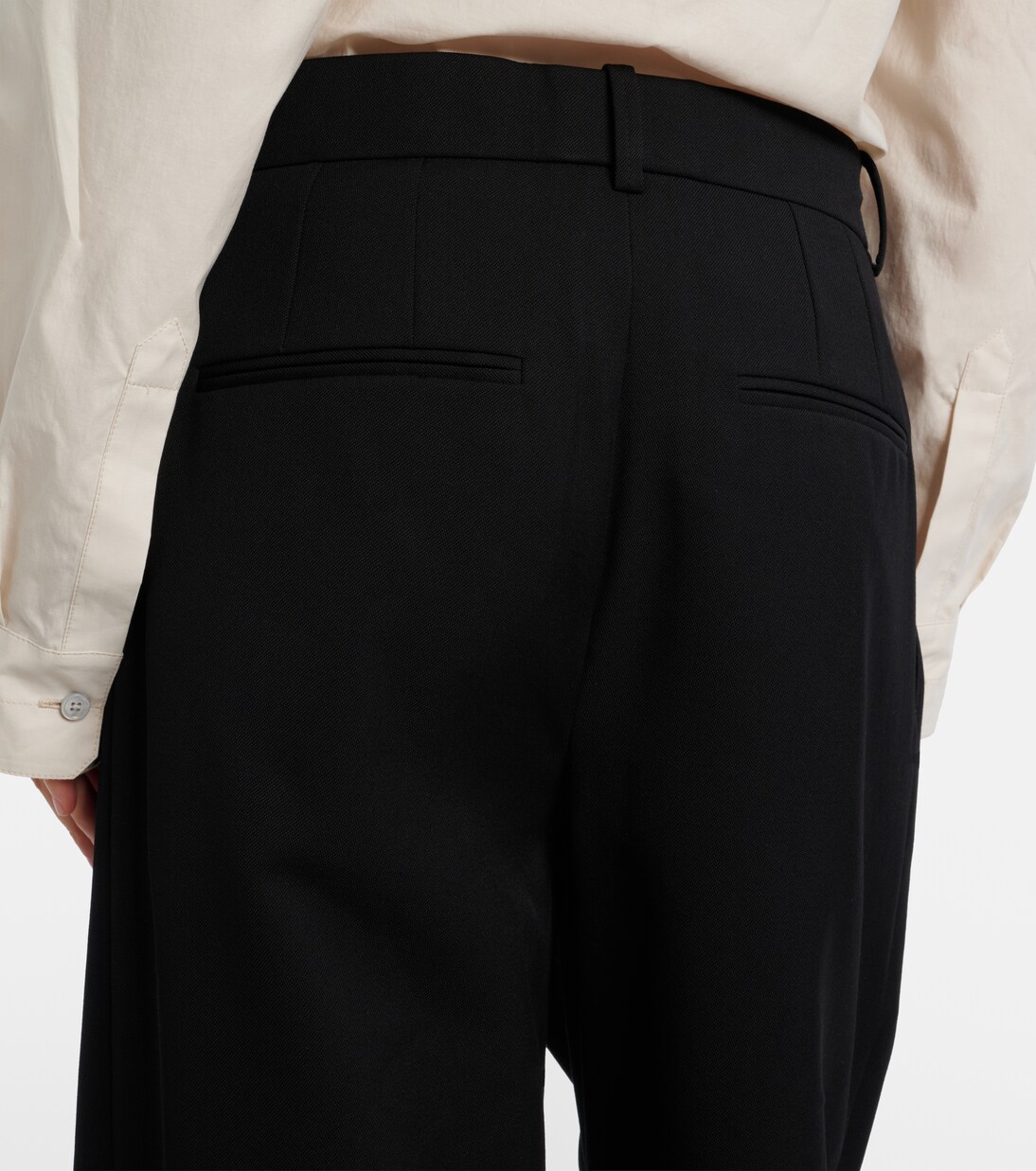 Low-Rise-Hose aus Wolle | Wardrobe.NYC