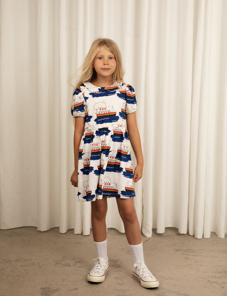 Printed cotton dress | Mini Rodini