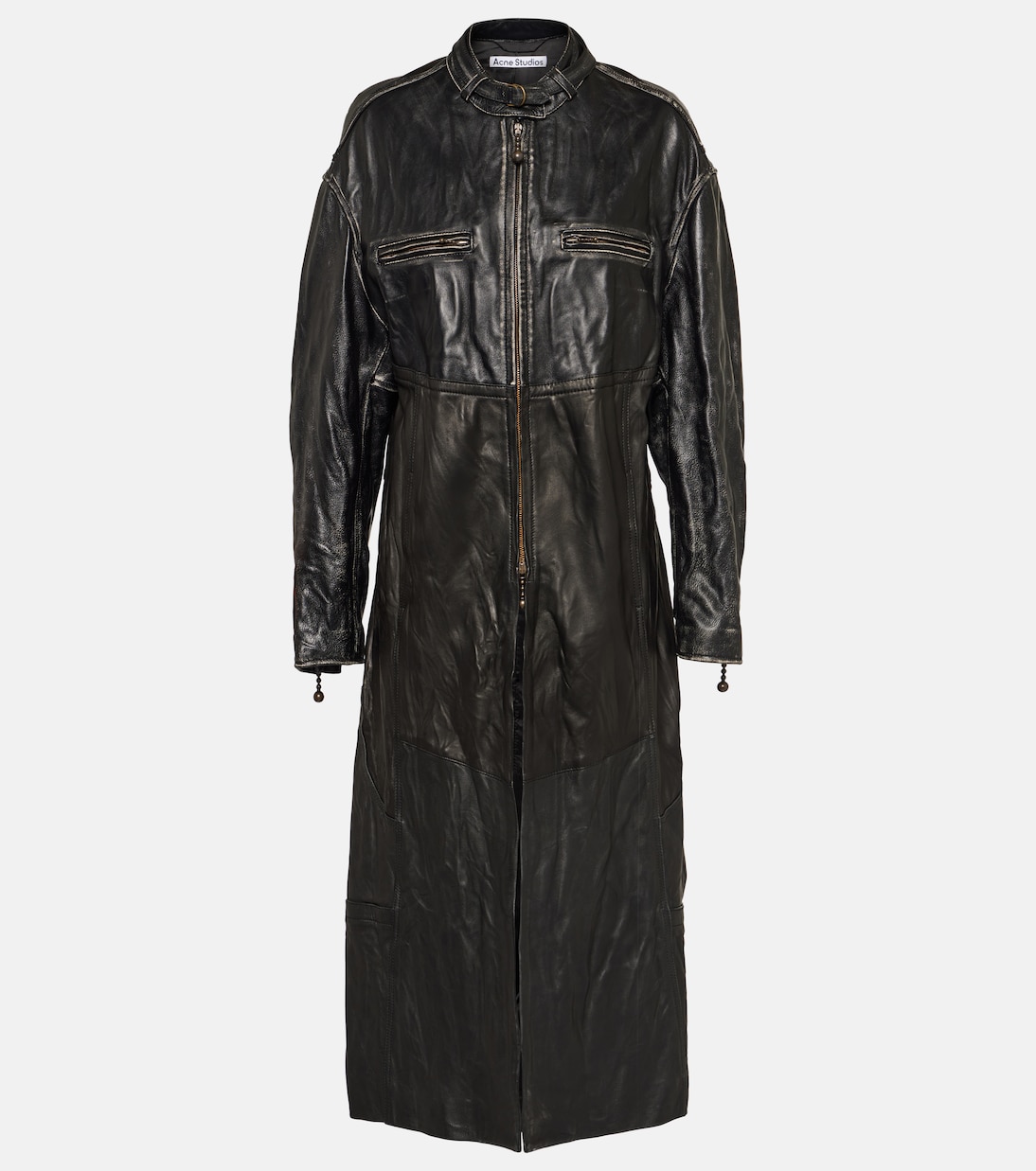 Paneled leather coat | Acne Studios