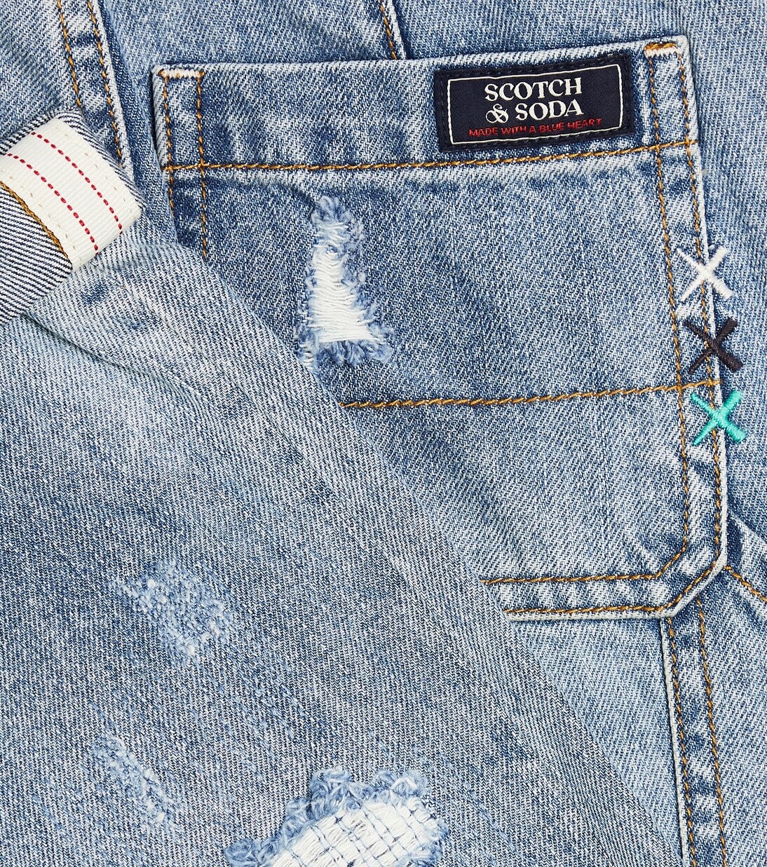 Distressed straight jeans | Scotch & Soda Kids