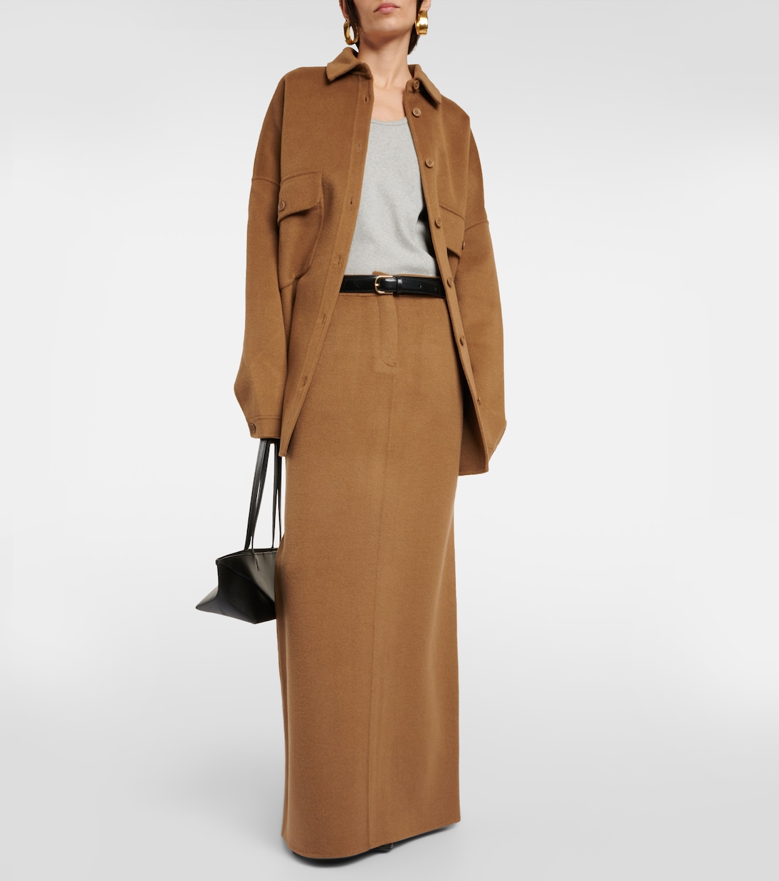 Falda larga Malvo de mezcla de lana | The Frankie Shop