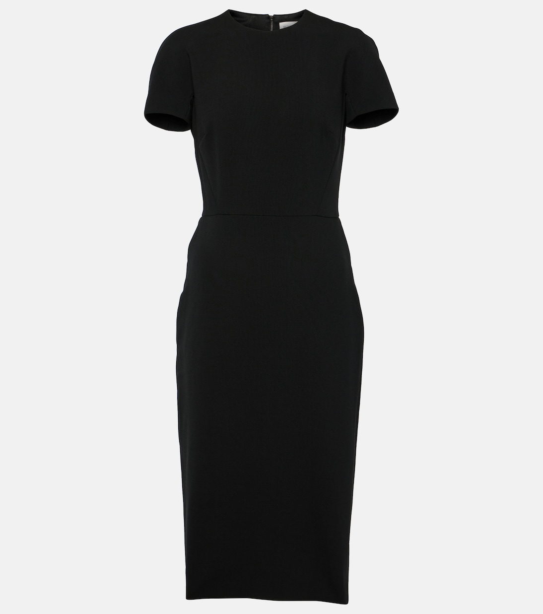 Vestido midi Fitted T-Shirt de crepé | Victoria Beckham