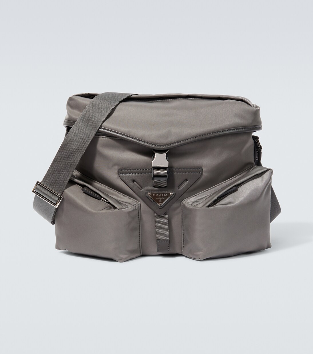 Re-Nylon leather-trimmed crossbody bag | Prada