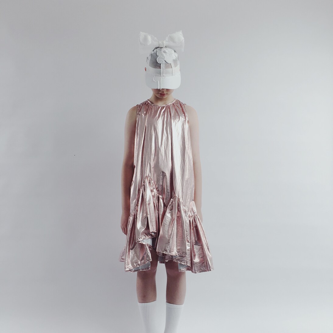 Ruffled lamé dress | Caroline Bosmans
