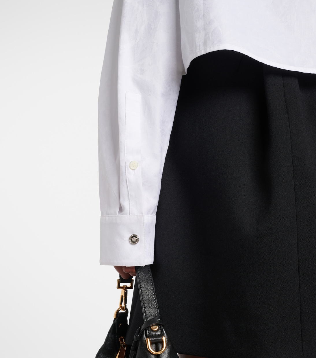 Cropped-Hemd Barocco Medusa '95 aus Jacquard | Versace
