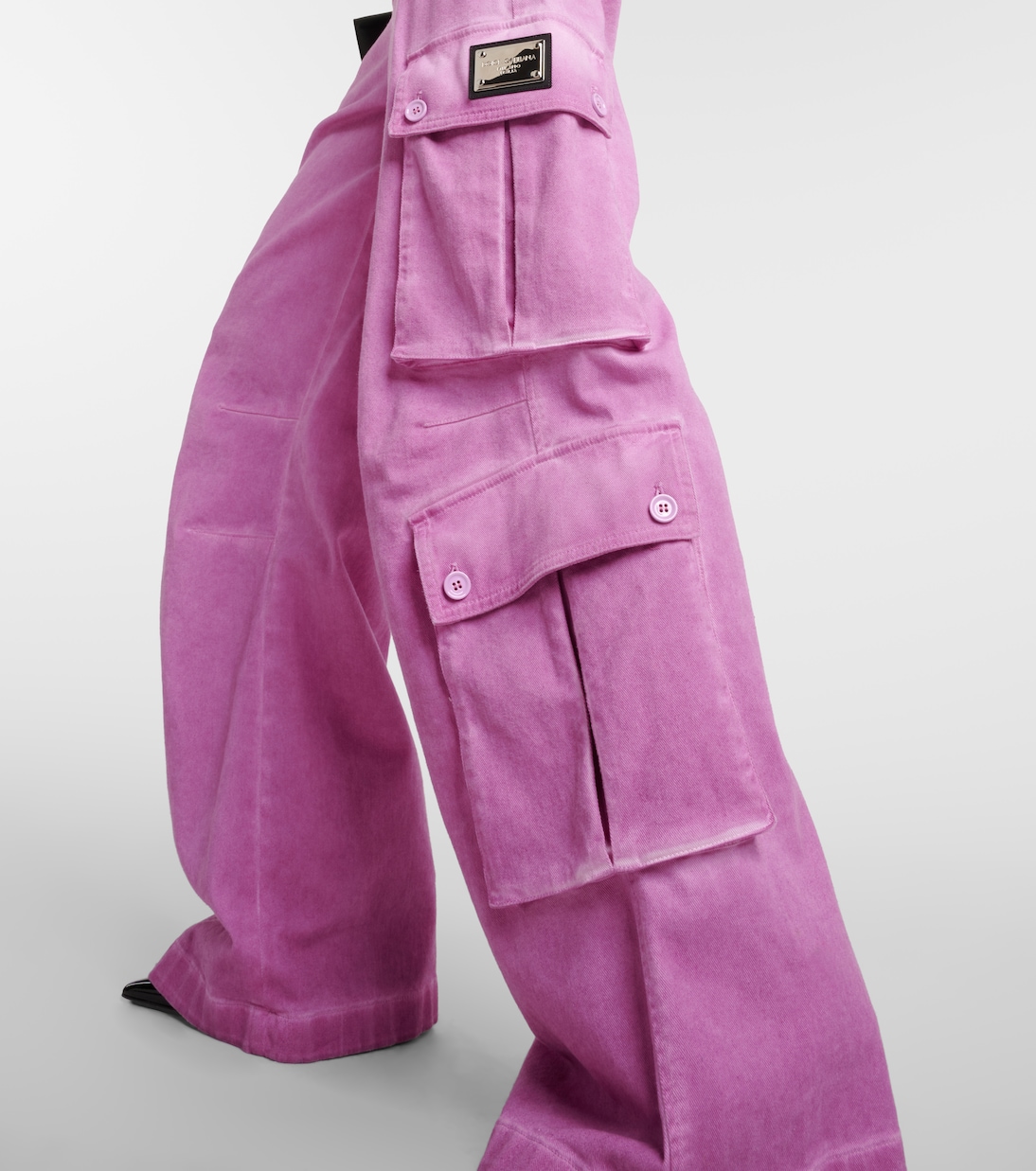 Mid-rise cotton flared cargo pants | Dolce&Gabbana