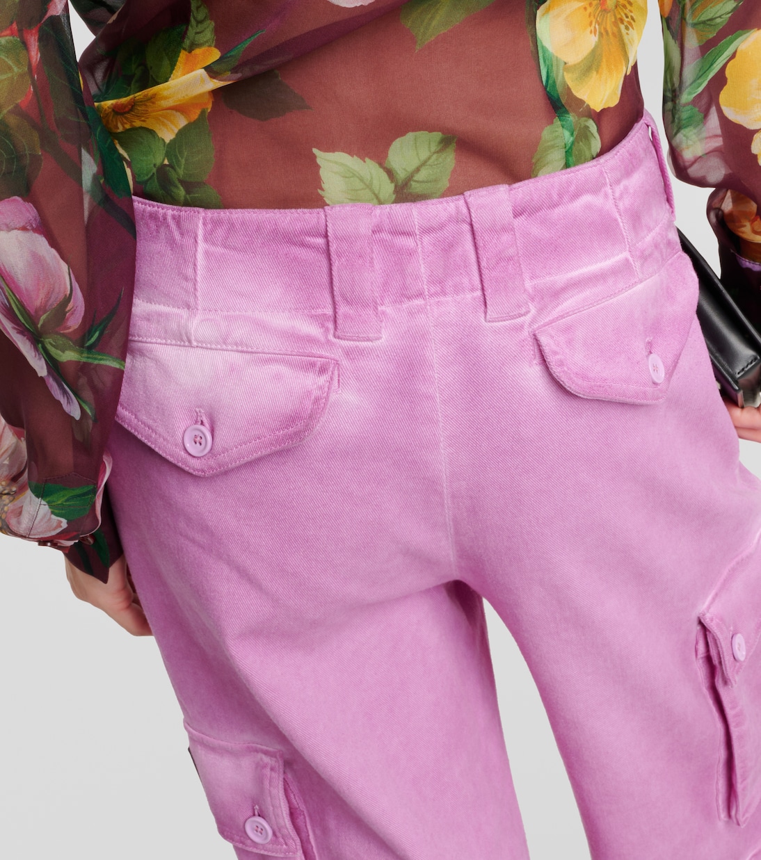 Mid-rise cotton flared cargo pants | Dolce&Gabbana