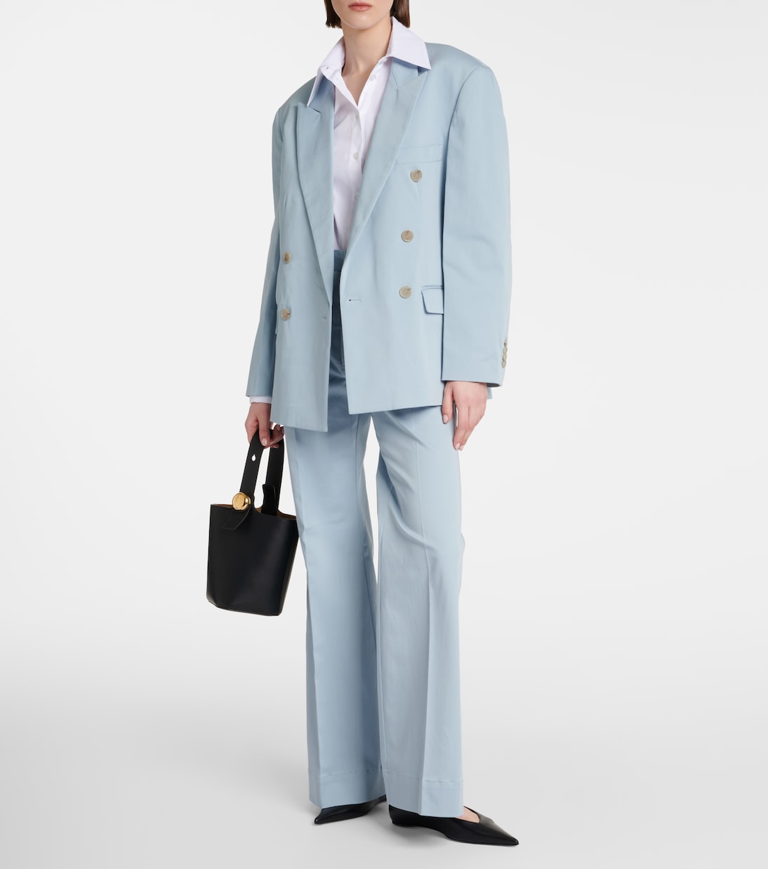 High-Rise-Schlaghose aus einem Baumwollgemisch | Plan C